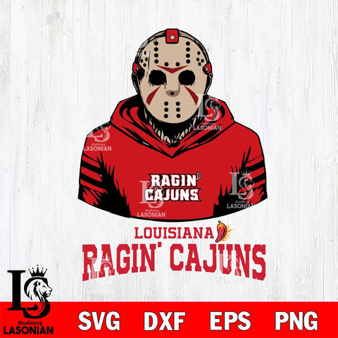 Louisiana Ragin' Cajuns Jason Voorhees 4 Svg Eps Dxf Png File, Digital Download