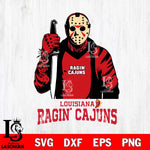 Louisiana Ragin' Cajuns Jason Voorhees 6 Svg Eps Dxf Png File, Digital Download