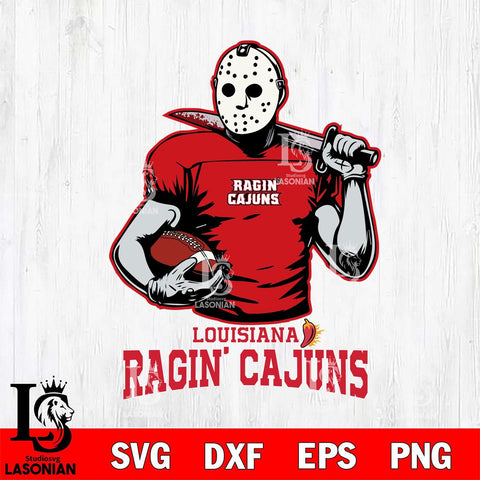 Louisiana Ragin' Cajuns Jason Voorhees 9 Svg Eps Dxf Png File, Digital Download