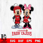 Louisiana Ragin' Cajuns Mickey Minnie Mouse Pink Svg Eps Dxf Png File, NCAA svg , File Cut , Digital Download , Instant Download, Cut Svg Files