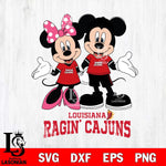 Louisiana Ragin' Cajuns Mickey Minnie Mouse Sport Svg Eps Dxf Png File, NCAA svg , File Cut , Digital Download , Instant Download, Cut Svg Files