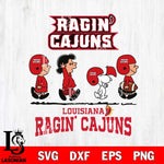 Louisiana Ragin' Cajuns Snoopy Sport 12 Svg Eps Dxf Png File, Digital Download