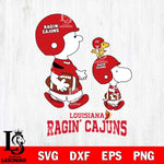 Louisiana Ragin' Cajuns Snoopy Sport Svg Eps Dxf Png File, Digital Download