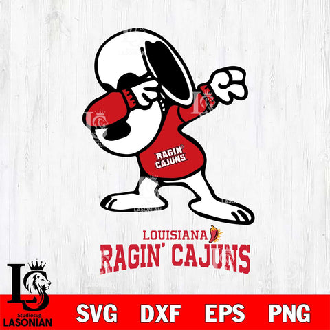 Louisiana Ragin' Cajuns Snoopy Sport 3 Svg Eps Dxf Png File, Digital Download