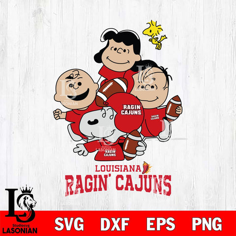 Louisiana Ragin' Cajuns Snoopy Sport 4 Svg Eps Dxf Png File, Digital Download