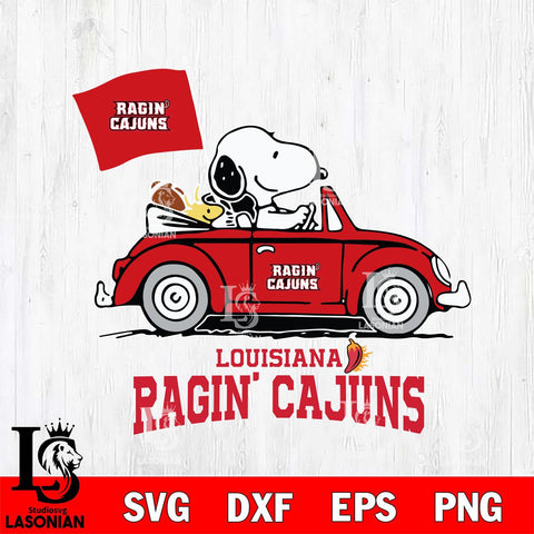 Louisiana Ragin' Cajuns Snoopy Sport 5 Svg Eps Dxf Png File, Digital Download