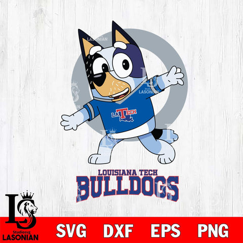 Louisiana Tech Bulldogs Bandit Heeler Rugby Svg Eps Dxf Png File, Digital Download ,Instant Download, Cricut File