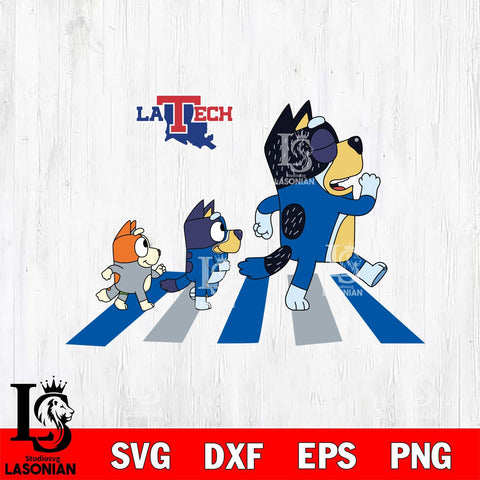 Louisiana Tech Bulldogs Bluey 6 Svg Eps Dxf Png File, Digital Download, Instant Download