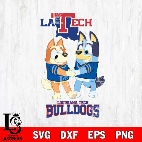 Louisiana Tech Bulldogs Bluey Chilli Dance Svg Eps Dxf Png File, Digital Download, Instant Download