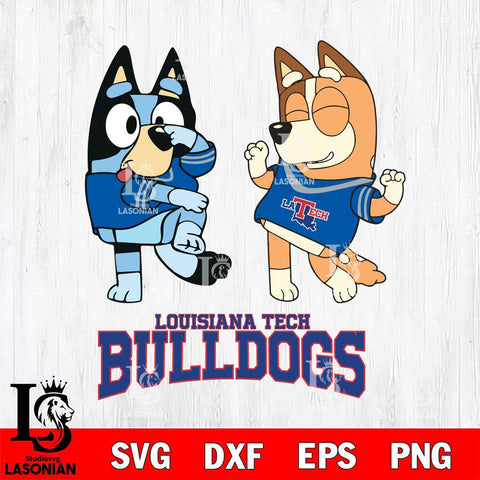 Louisiana Tech Bulldogs Bluey Chilli Sport Svg Eps Dxf Png File, Digital Download, Instant Download