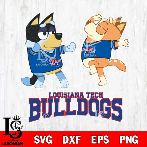 Louisiana Tech Bulldogs Bluey Dance Svg Eps Dxf Png File, Digital Download, Instant Download