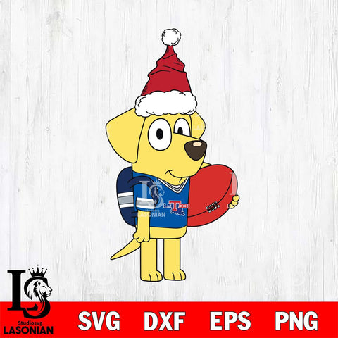 Louisiana Tech Bulldogs Bluey Lucky Christmas Svg Eps Dxf Png File, Digital Download, Instant Download