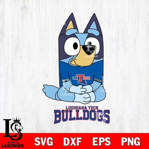 Louisiana Tech Bulldogs Bluey Styles Football Svg Eps Dxf Png File,NCAA Svg Files,Bluey svg ,Digital Download ,Instant Download, Cricut File