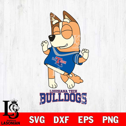 Louisiana Tech Bulldogs Chilli Dance Sport Svg Eps Dxf Png File, Digital Download, Instant Download