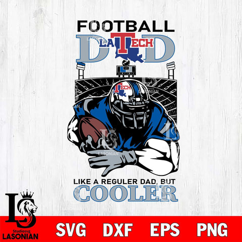 Louisiana Tech Bulldogs Football Dad Cooler Svg Eps Dxf Png File, Digital Download, Instant Download