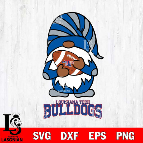 Louisiana Tech Bulldogs Gnomes Football Svg Eps Dxf Png File, Digital Download, Instant Download