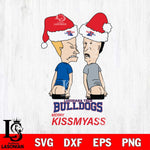 Louisiana Tech Bulldogs Merry KissMyass Svg Eps Dxf Png File,NCAA Svg Files,Digital Download,Sublimation,Instant Download