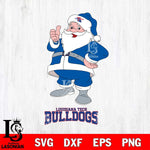 Louisiana Tech Bulldogs Santa claus Svg dxf eps png pdf file,NCAA svg,Digital Download,Cricut file