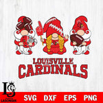 Louisville Cardinals 3 Gnomes Football Svg Eps Dxf Png File, Digital Download, Instant Download