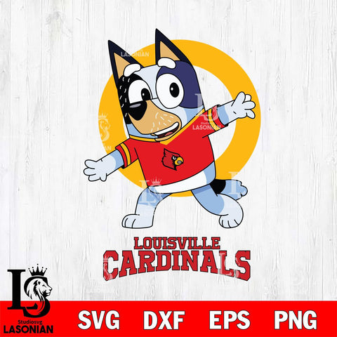 Louisville Cardinals Bandit Heeler Rugby Svg Eps Dxf Png File, Digital Download ,Instant Download, Cricut File