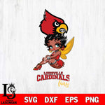 Louisville Cardinals Beauty Black Fairy Betty Boop, Svg Eps Dxf Png File, Digital Download