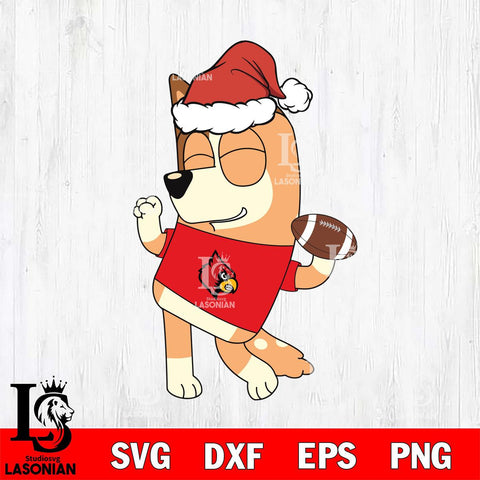 Louisville Cardinals Bluey Chilli Christmas Svg Eps Dxf Png File, Digital Download, Instant Download