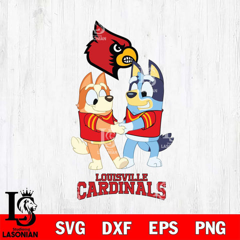 Louisville Cardinals Bluey Chilli Dance Svg Eps Dxf Png File, Digital Download, Instant Download