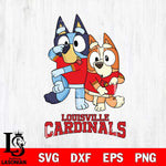 Louisville Cardinals Bluey Chilli Dance Mode Svg Eps Dxf Png File, Digital Download, Instant Download