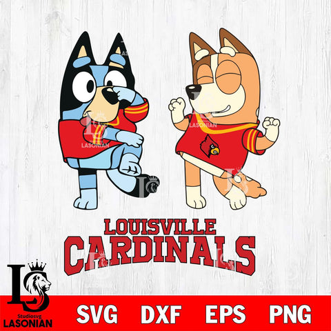 Louisville Cardinals Bluey Chilli Sport Svg Eps Dxf Png File, Digital Download, Instant Download