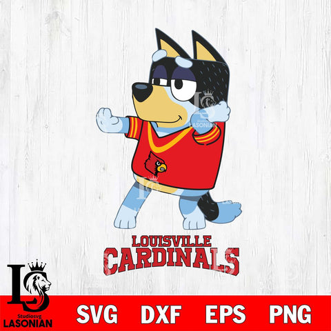 Louisville Cardinals Bluey Dad Dance Svg Eps Dxf Png File, Digital Download, Instant Download