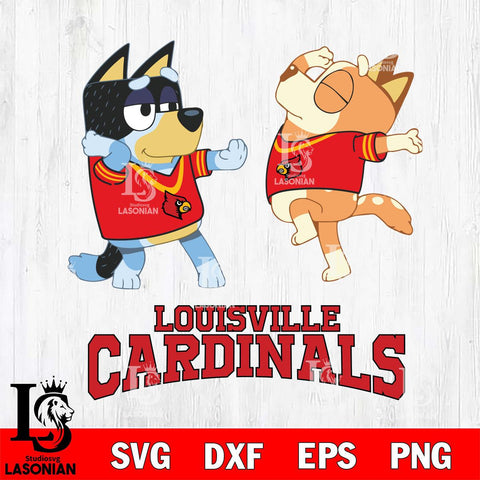 Louisville Cardinals Bluey Dance Svg Eps Dxf Png File, Digital Download, Instant Download