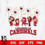 Louisville Cardinals Bluey Halloween Spooky Svg Eps Dxf Png File, Digital Download, Instant Download