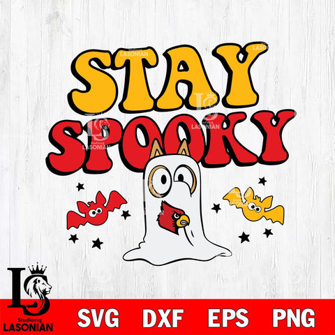 Louisville Cardinals Bluey Halloween Stay Spooky Svg Eps Dxf Png File, Digital Download, Instant Download