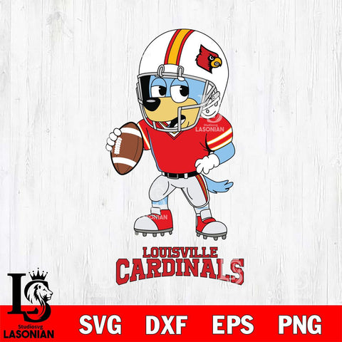 Louisville Cardinals Bluey rugby Svg Eps Dxf Png File, Digital Download ,Instant Download, Cricut File