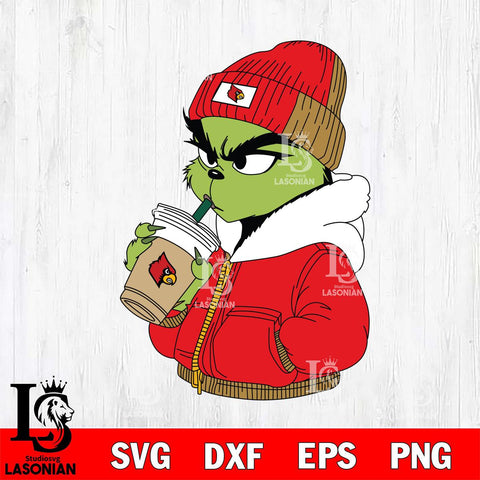 Louisville Cardinals Boujee Grinch 6 Svg Eps Dxf Png File, Digital Download, Instant Download