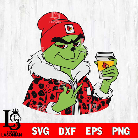 Louisville Cardinals Boujee Grinch 7 Svg Eps Dxf Png File, Digital Download, Instant Download