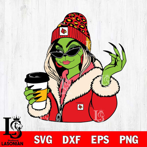 Louisville Cardinals Boujee Grinch 9 Svg Eps Dxf Png File, Digital Download, Instant Download