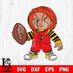 Louisville Cardinals Chucky Horror 12 Svg Eps Dxf Png File, NCAA svg, Digital Download, Instant Download