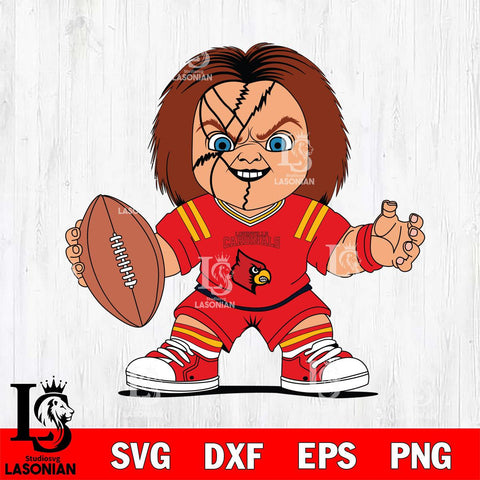 Louisville Cardinals Chucky Horror 2 Svg Eps Dxf Png File, NCAA svg, Digital Download, Instant Download