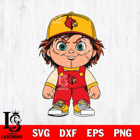 Louisville Cardinals Chucky Horror Svg Eps Dxf Png File, NCAA svg, Digital Download, Instant Download