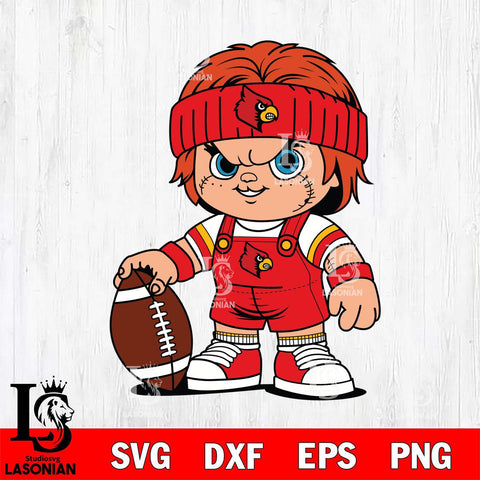 Louisville Cardinals Chucky Horror 5 Svg Eps Dxf Png File, NCAA svg, Digital Download, Instant Download