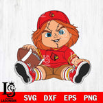 Louisville Cardinals Chucky Horror 8 Svg Eps Dxf Png File, NCAA svg, Digital Download, Instant Download