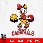 Louisville Cardinals Daisy Duck Cheerleader Disney, Svg Eps Dxf Png File, Digital Download