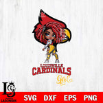 Louisville Cardinals Fan Girl Svg Eps Dxf Png File, Digital Download, Instant Download