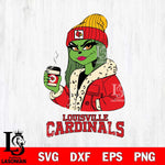 Louisville Cardinals Girls Grinch Bougie Svg Eps Dxf Png File, Digital Download, Instant Download