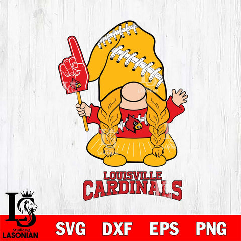 Louisville Cardinals Gnomes Fan Svg Eps Dxf Png File, Digital Download, Instant Download