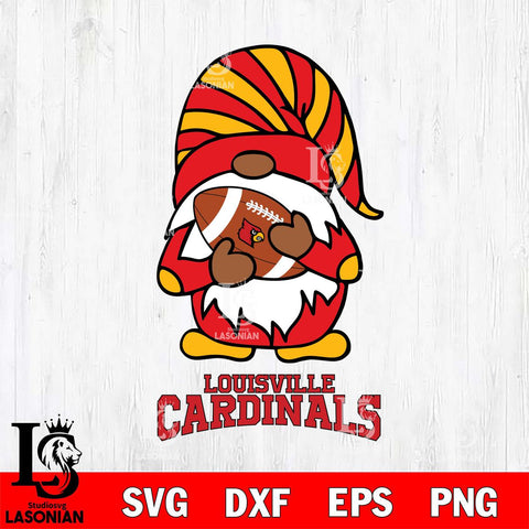 Louisville Cardinals Gnomes Football Svg Eps Dxf Png File, Digital Download, Instant Download