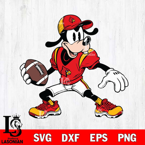 Louisville Cardinals Goofy Svg Eps Dxf Png File, NCAA svg, Digital Download, Instant Download