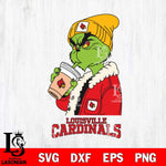 Louisville Cardinals Grinch Bougie Football Svg Eps Dxf Png File, Digital Download, Instant Download