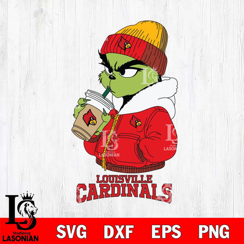 Louisville Cardinals Grinch Bougie Sport Svg Eps Dxf Png File, Digital Download, Instant Download